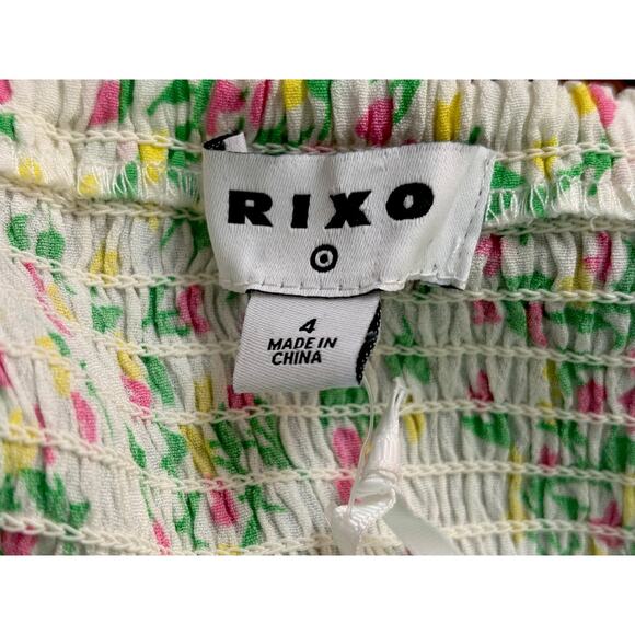 Rixo x Target Dress Women Sz 4 Daisy Smocked Milk Maid Floral Boho NWT Y2K - Picture 11 of 12